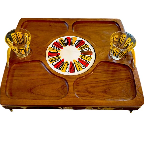 Vintage Hibachi Expandable 2-Tier Tray w/ Accessories - Picture 4 of 10